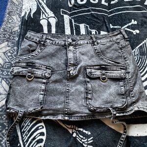SHEIN Denim Cargo Skirt
